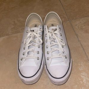 Platform low top white converse